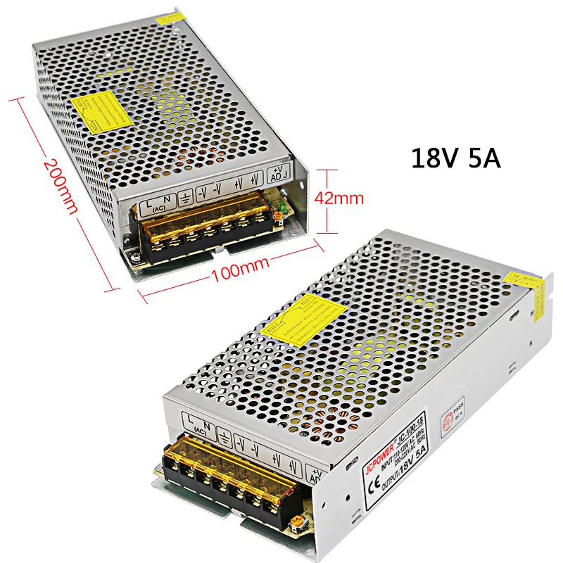 Регулируемый импульсный источник питания DC18V 2A/3A/5A/10A/20A AC110V 220V к DC 18v светодиодный