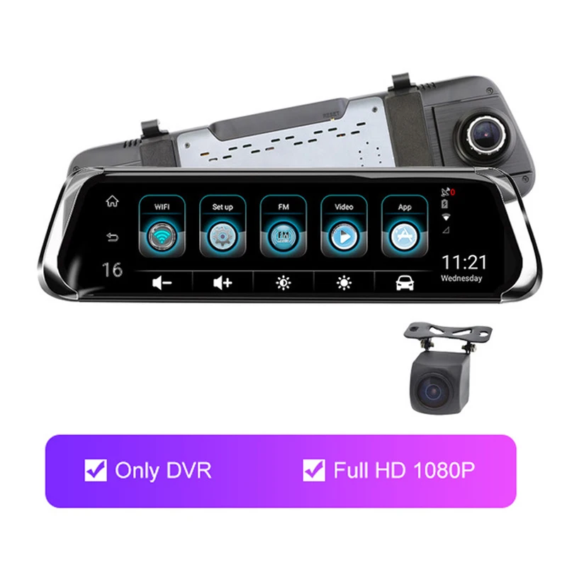 Only DVR Tefanball 4G ADAS Car DVR Android Rear View Camera HD 10 inches Full IPS Touch Screen Dash Cam GPS Navi Dual Lens Video Recorder - Название цвета: Only DVR