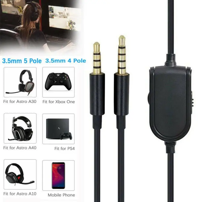 Сменный аудиокабель для игровой гарнитуры Astro A10 A40 A30 A50 кабель 2 м 3 5 мм Aux работа с