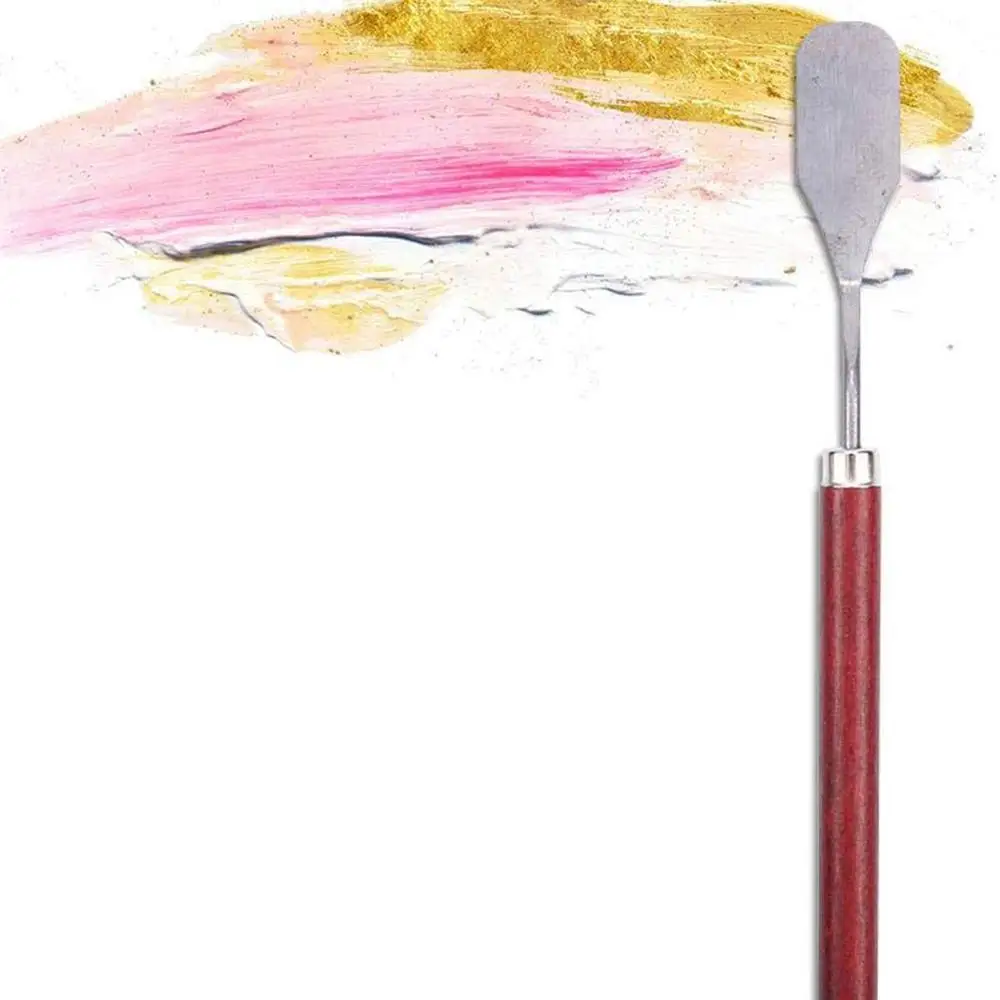 

5pcs Painting Knife Set Multi-Functional Stainless Steel and Wood Palette Knife for Oil Painting 40FP12