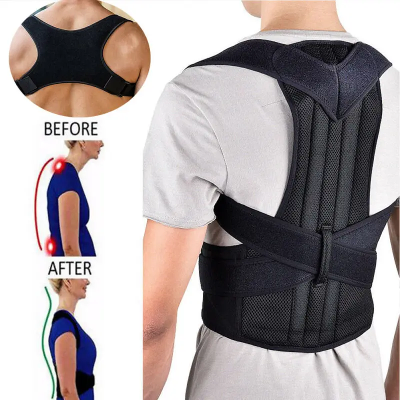 

Medical Orthosis Corset Back Brace Posture Correction Belt Men Sport Magnetic Posture Upper Back Shoulder Support Corrector Lady