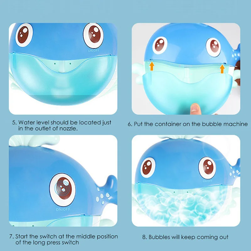 

Funny Toddler Music Bath Bubble Maker Bubble Whale Baby Bath Toy Pool Swimming Bathtub Soap Machine Bathroom Toys For Children