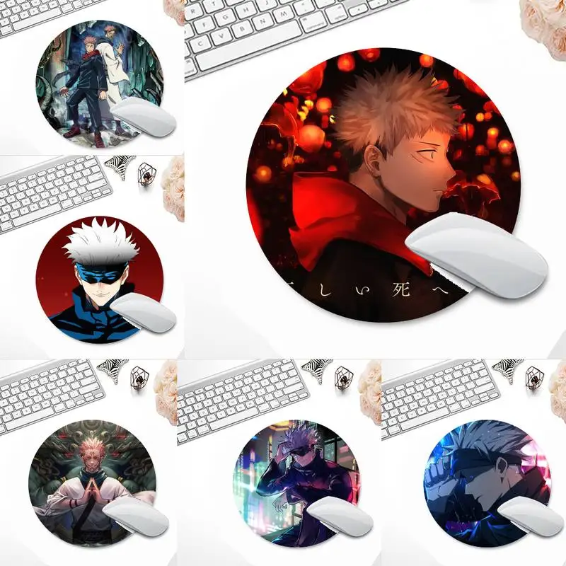 

jujutsu kaisen anime Unique Desktop Pad Game Desk Table Protect Game Office Work Round Mouse Mat pad XL Non-slip Laptop Cushion