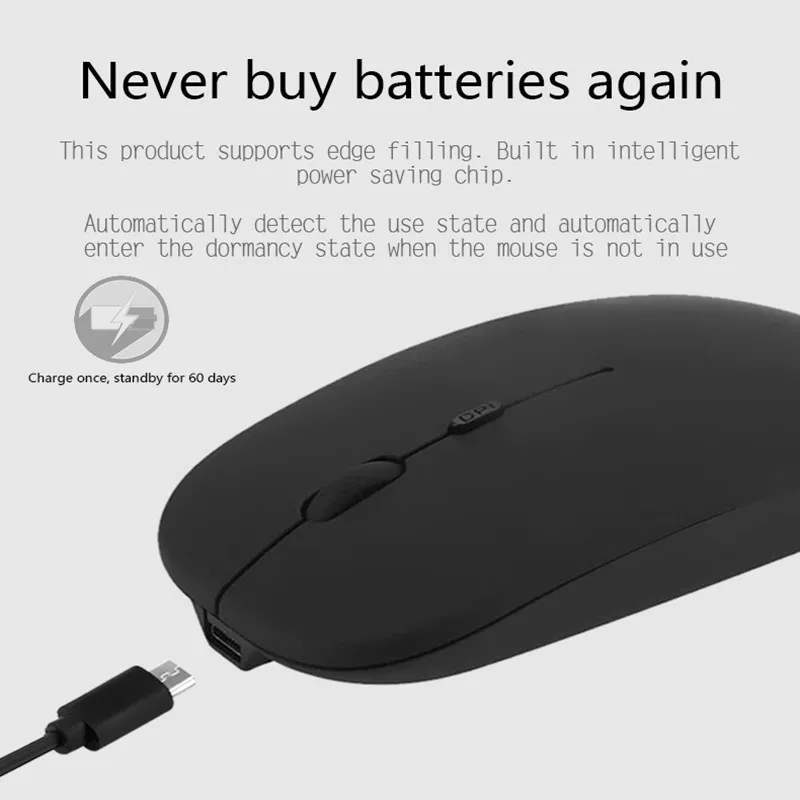 new rechargeable usb optical 2 4g wireless mouse receiver ultra thin slim mouse cordless mice for game computer pc laptop office free global shipping