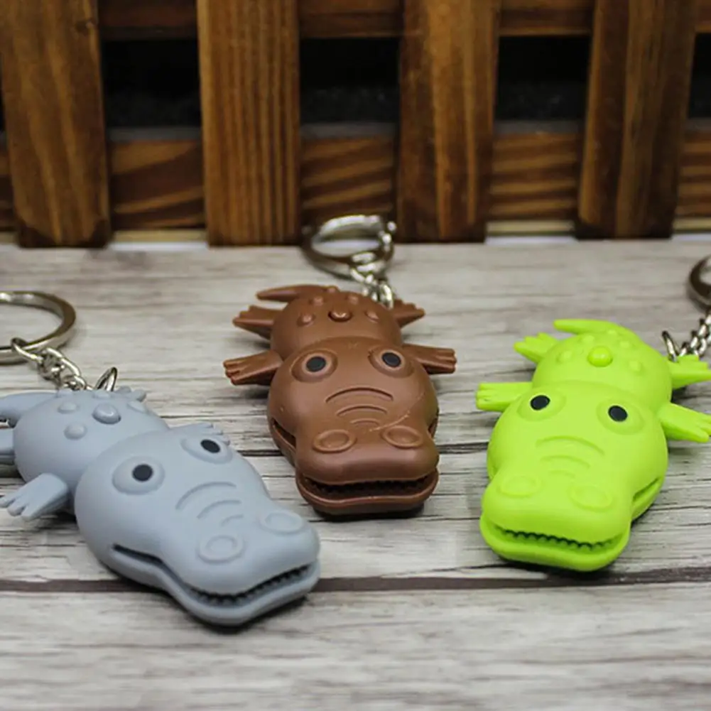 Модный мультяшный брелок крокодиловый кулон светодиодный светильник звуковое