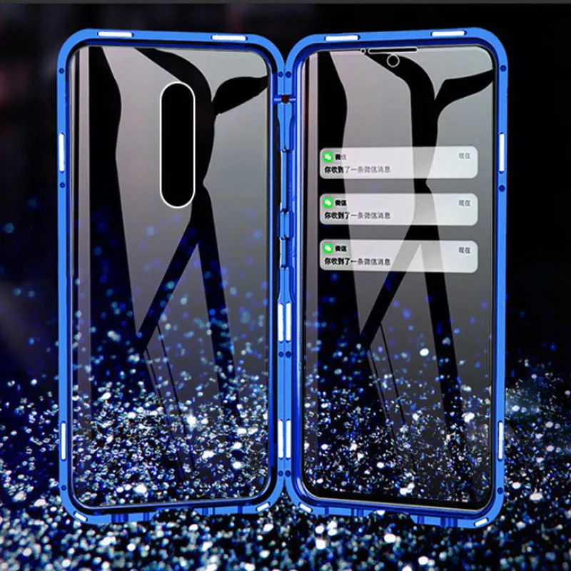 Передняя и задняя Стекло металлический магнитный чехол для телефона Redmi Note 8 7 K20 Pro