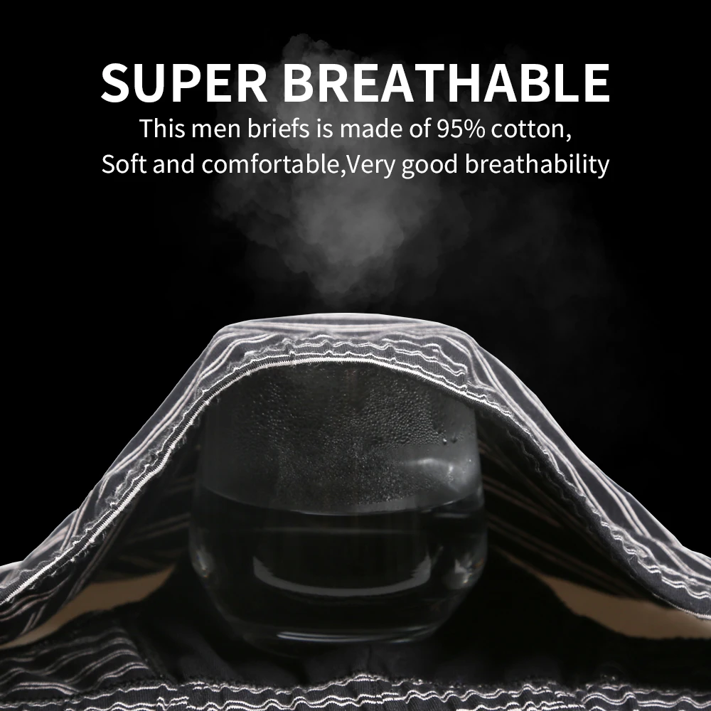 3pack Cotton Men's briefs fashion striped breathable men's underwear S-XXL cotton men' s panties soft men briefs