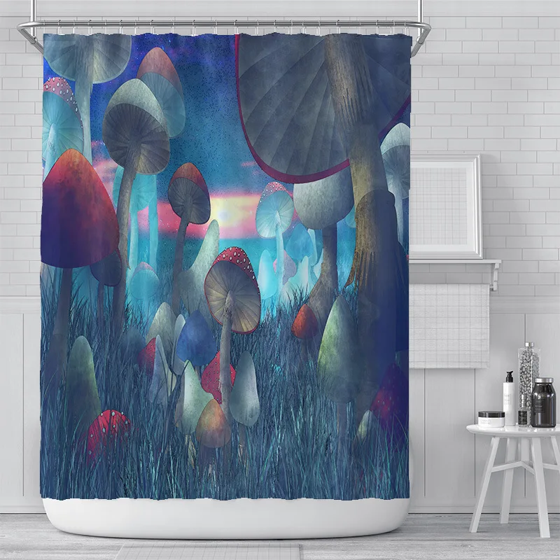 

Cartoon Sunflower Sunrise Shower Curtain Set with 12 Hooks Bathroom Decoration Duschvorhang Vorhang Kurtyny Tende Firanki Rideau