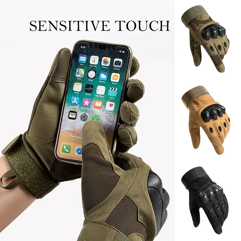 

Outdoor Tactical Gloves Military Training Army Sport Climbing Shooting Hunting Riding Cycling Full Finger Anti-Skid Mittens