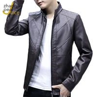 mens faux leather jackets casual pu jacket leather coats mens jackets black jaqueta de couro masculina outwear