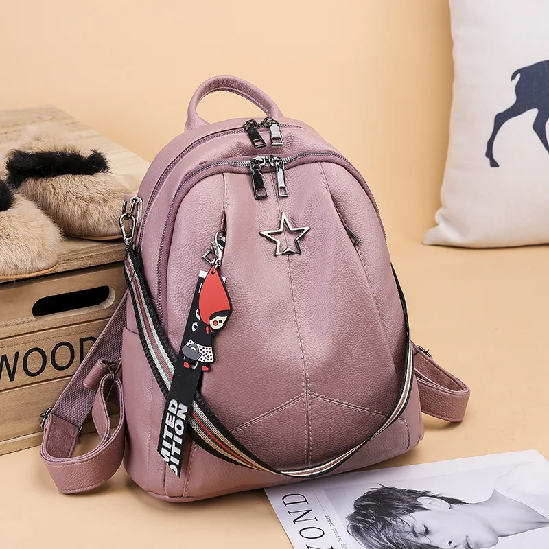 Минимализм женский рюкзак из искусственной кожи Молодежный красивая мода для