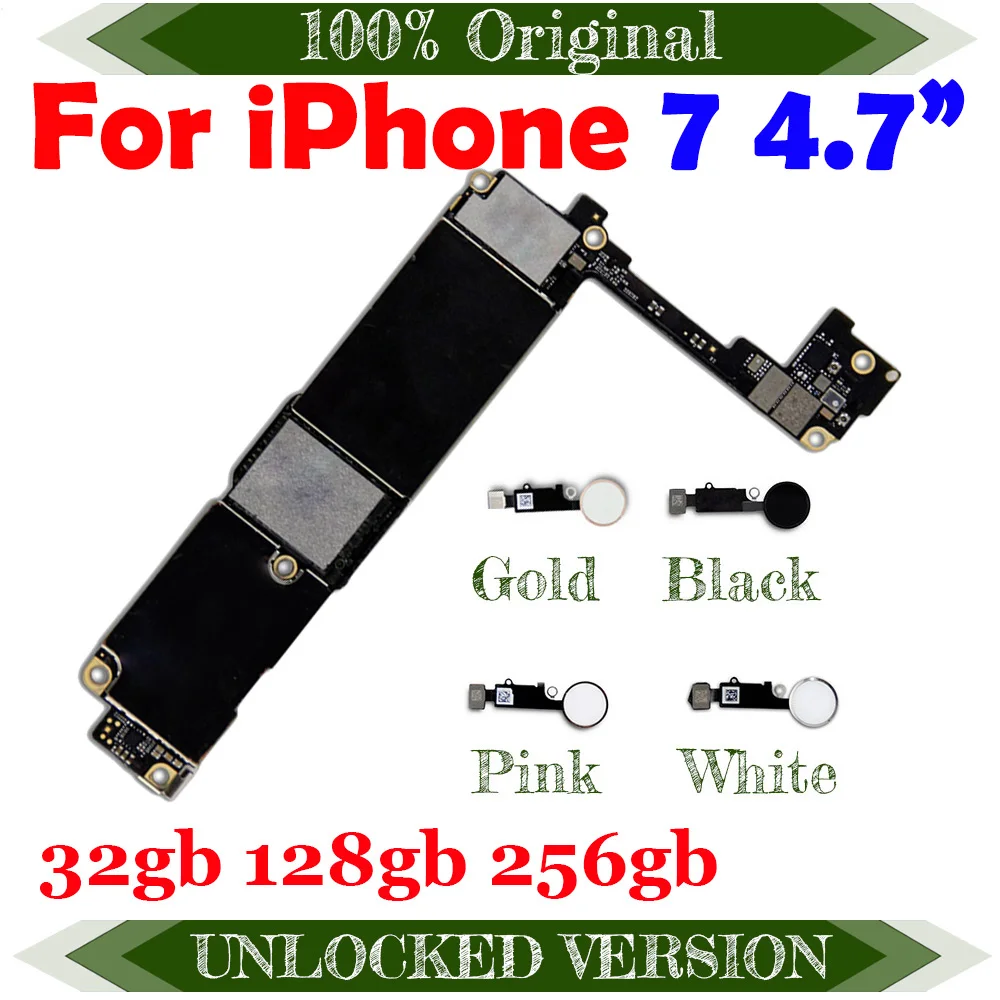 Оригинальная материнская плата для iPhone 7 с разблокировкой 4 дюйма без
