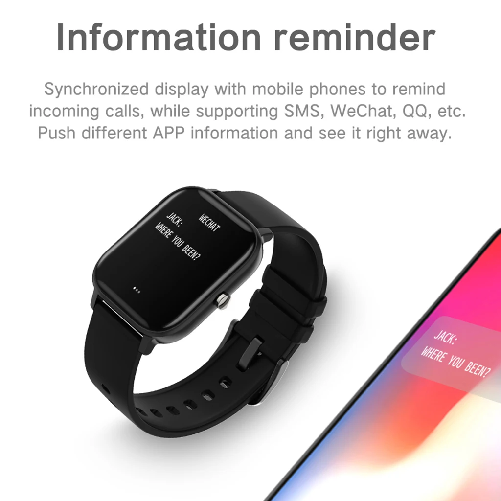 

5 Options Smart Watch Sports Tracker P8 1.4 Inch Full Touch Screen Smartwatch Blood Pressure Fitness Tracker for Android for IOS