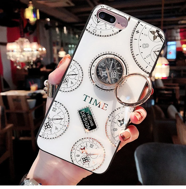 For Huawei P20 30 Pro Lite Mobile Shell Net Red Tide Mate 20 Glass 7 Rhinestone Ring Bracket Female Car |