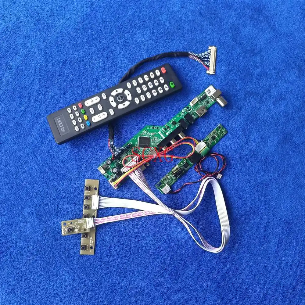 

Матрица привод контроллер доска светодиодный/ЖК-дисплей DIY Kit аналогового сигнала подходит M156B3/M156BGE LVDS 30 Pin VGA USB AV, совместимому с HDMI 1366*768