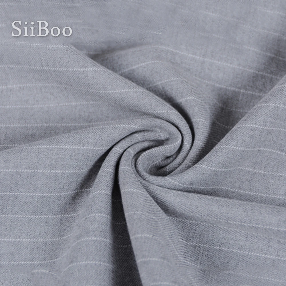 Европейский стиль весна-осень серая полосатая льняная ткань для костюма Тренч