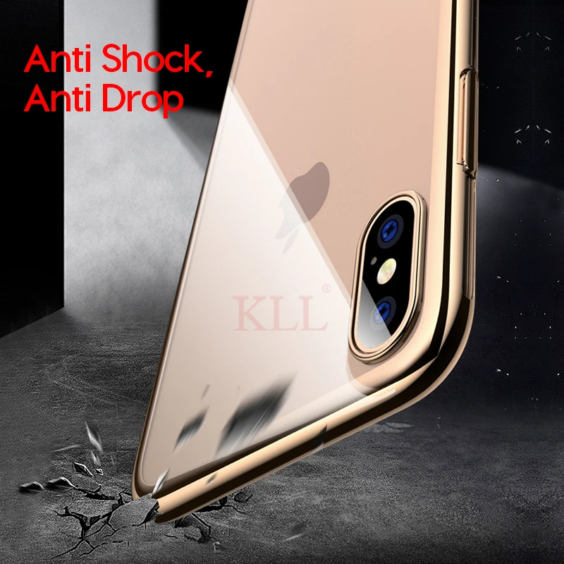 Мягкий прозрачный чехол с покрытием для iPhone 11 Pro XS MAX X XR тонкие прозрачные чехлы из