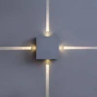 1w2w4w led wall sconce light square spot lamp corridor living room hotel store canteen