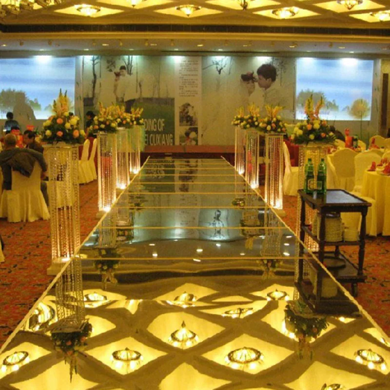 

Mirror Carpet Silver 1mx10m Wedding Stage Exhibition Props Wedding Lights Paper Mirror Paper Decorative Carpet 0.12mm Thick