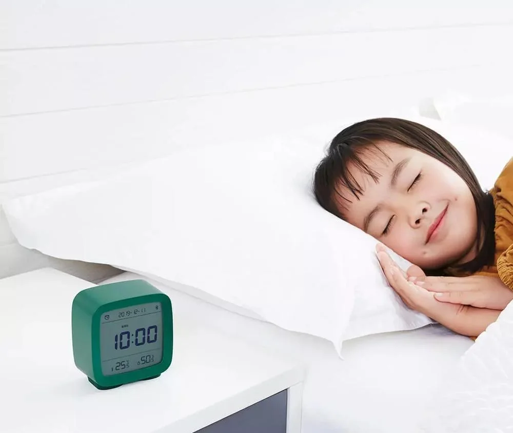 

Bluetooth Alarm Clock Temperature Humidity Display LCD Screen Adjustable Nightlight With APP Smart Home Free shipping