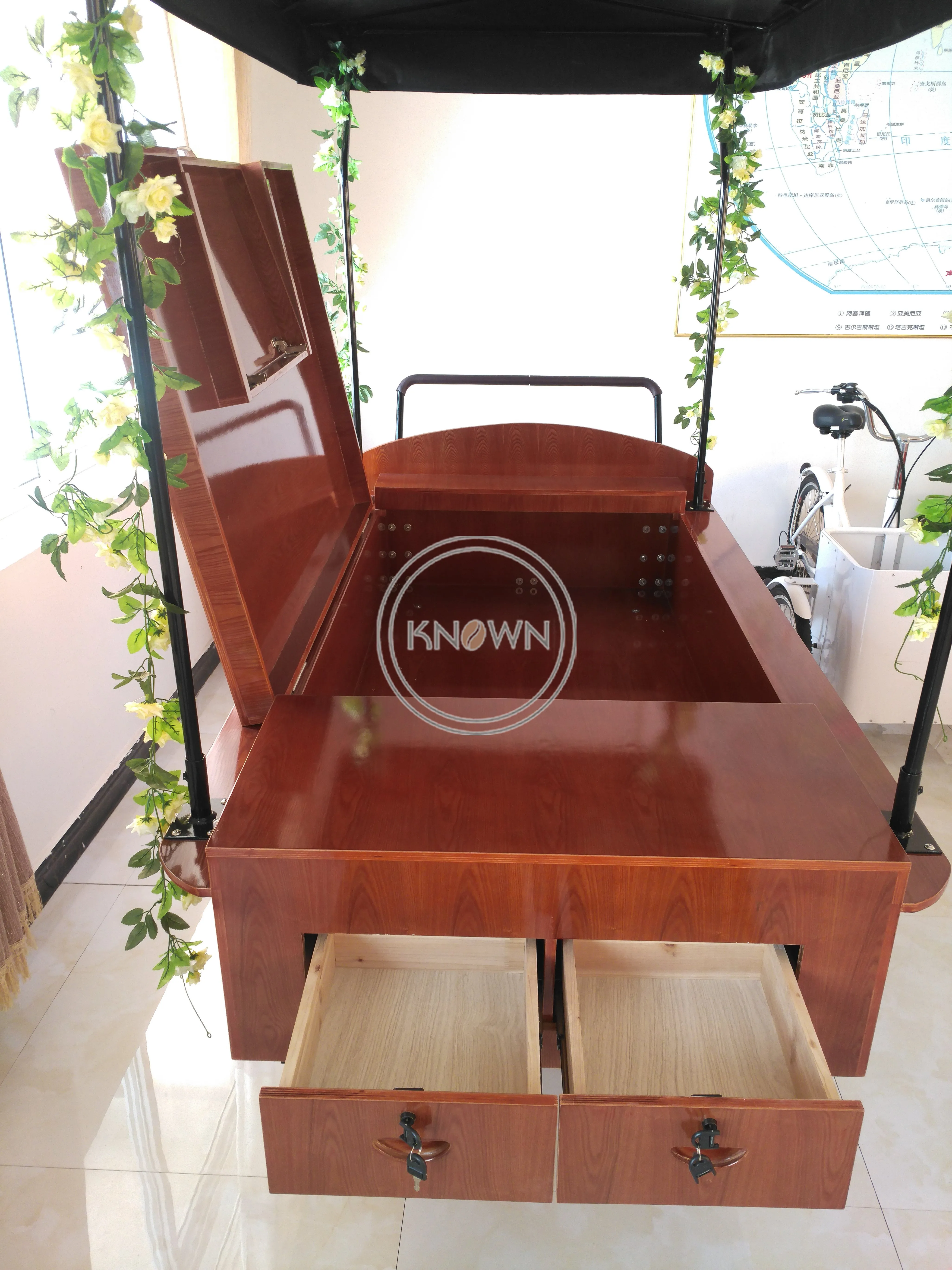 Семейный велосипед для кофейни продовольственная тележка горячая