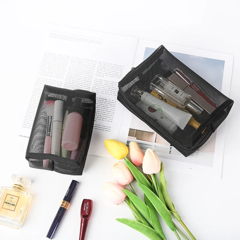 Женская косметичка для путешествий Повседневная прозрачная сетчатая сумка на