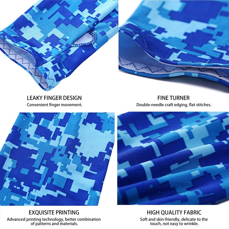

Outdoor Sunscreen Bandana Cycling Breathable Ice-feel Sleeves Helmet Inner Cap Camp Hiking UV Protective Neck Gaiter 3 in 1 Sets