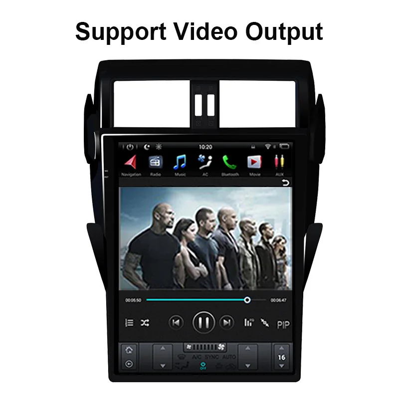 Автомобильный GPS-навигатор в стиле Tesla на Android для TOYOTA Prado/Land Cruiser 150/LC150 2014-2017