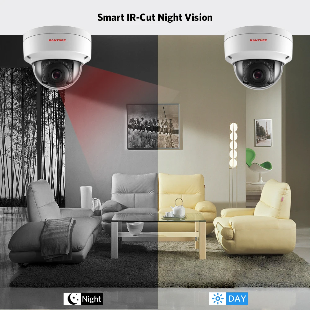 KANTURE H.265 + 8CH 4CH 5MP POE CCTV NVR система 3MP аудио VandalProof безопасность в/Открытый IP камера