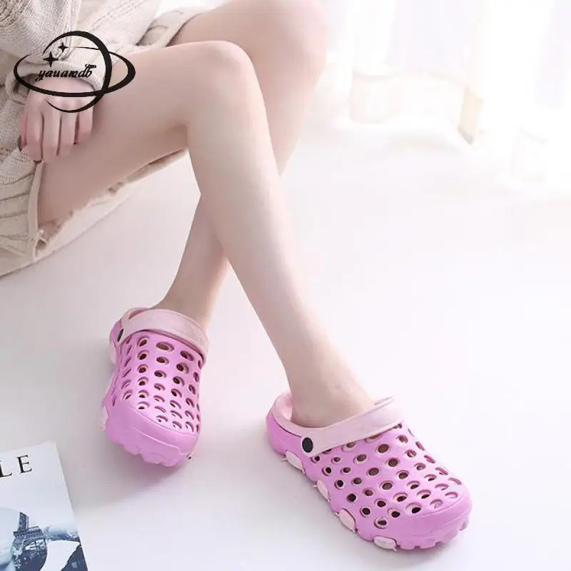 Женские босоножки Летние женские Туфли без задника и сабо на низком каблуке