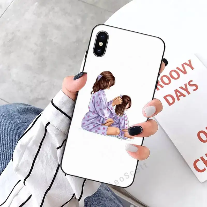

Mom and baby Phone Case for iPhone 11 12 mini pro XS MAX 8 7 6 6S Plus X 5S SE 2020 XR