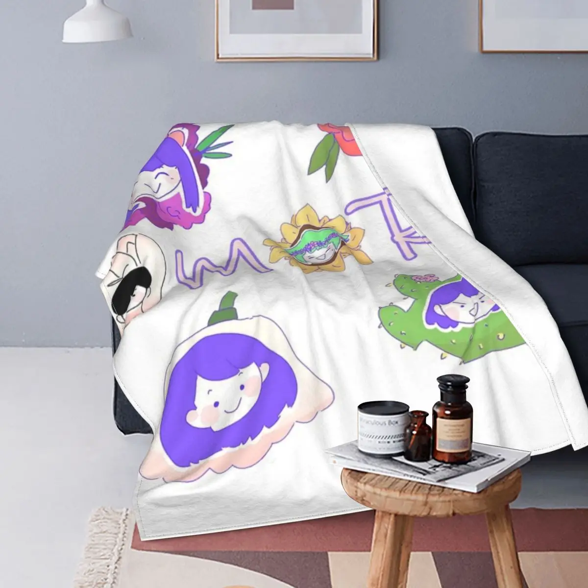 

Omori-colcha a cuadros para cama, manta con capucha, ropa de cama y fundas, 3 штуки