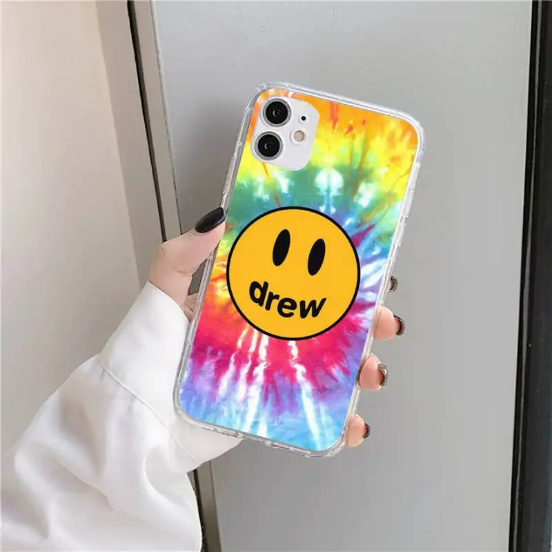 

Luxury brand Justin Bieber drew house Phone Case Transparent for iPhone 11 12 mini pro XS MAX 8 7 6 6S Plus X 5S SE 2020 XR