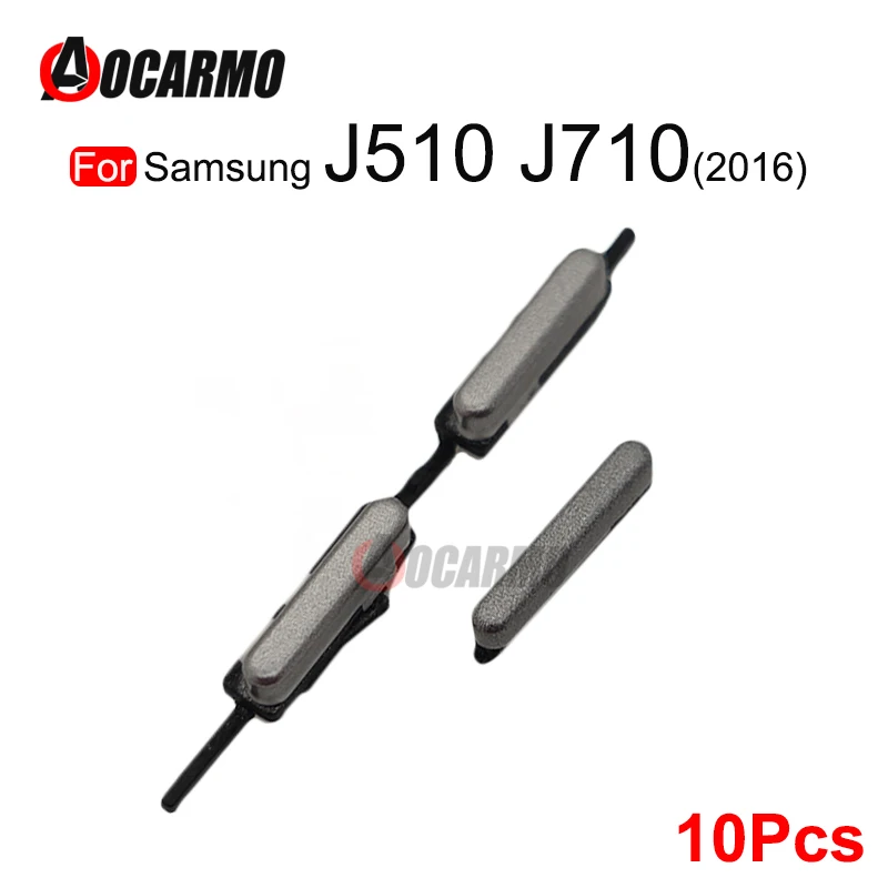 

10 комплектов боковых кнопок для Samsung Galaxy J510 J710 J5 J7 2016 кнопка включения и выключения громкости Запасная часть