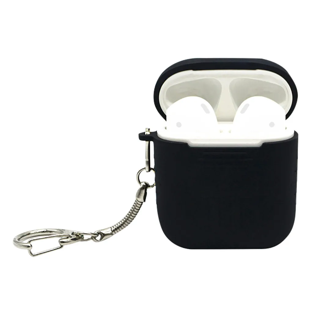 HIPERDEAL для Apple AirPods 1 bluetooth-гарнитура силиконовый анти-потери кожаный чехол с портативный брелок для ключей с замком карабин