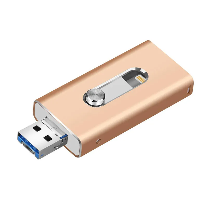 10 шт./Лот OTG USB флэш накопитель 16G32G64G128G для iPad iPhone накопитель/6/6S/7/7plus/8/X/XS/XR 3 в 1 Android