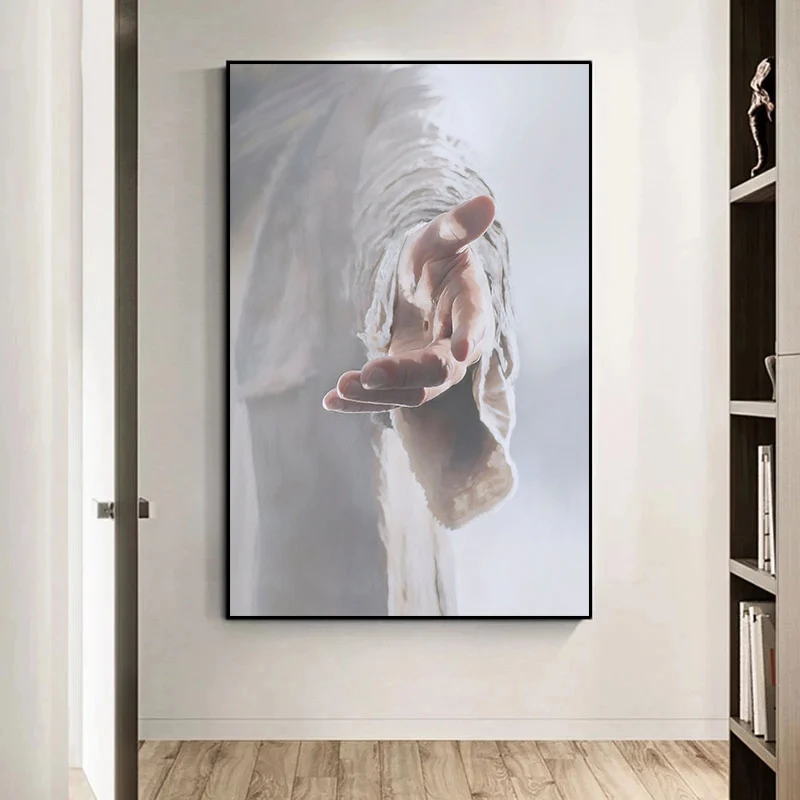 

Canvas Painting Christian Jesus Give Me Your Hand Portrait Posters Prints Modern Wall Art Pictures For Living Room Home Decor
