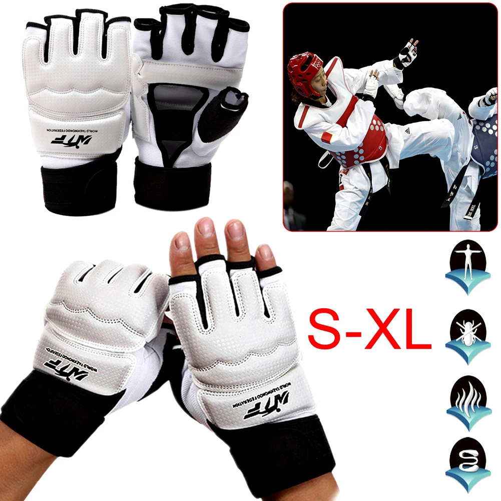 Перчатка для тхэквондо перчатки без пальцев Боксёрские пробивая мешок с песком