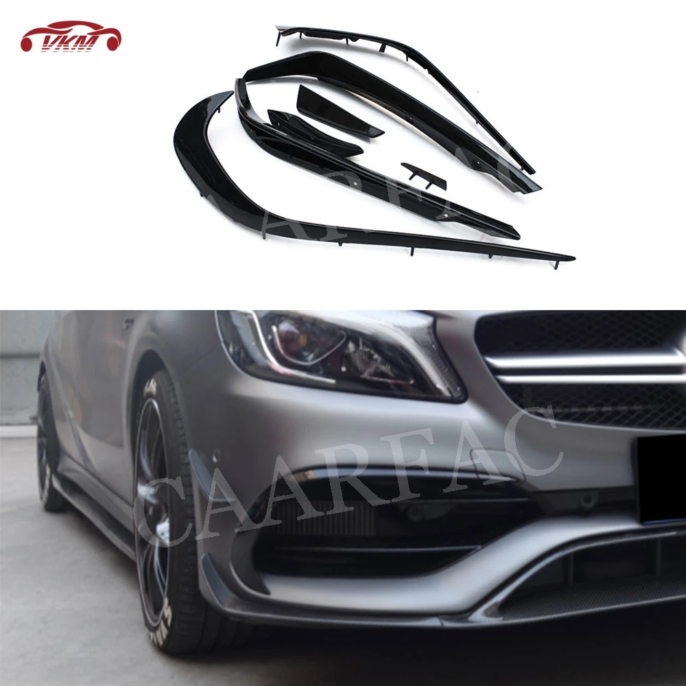 Сплиттер для переднего бампера W176 из углеродного волокна отделка крышек Benz A180 A200