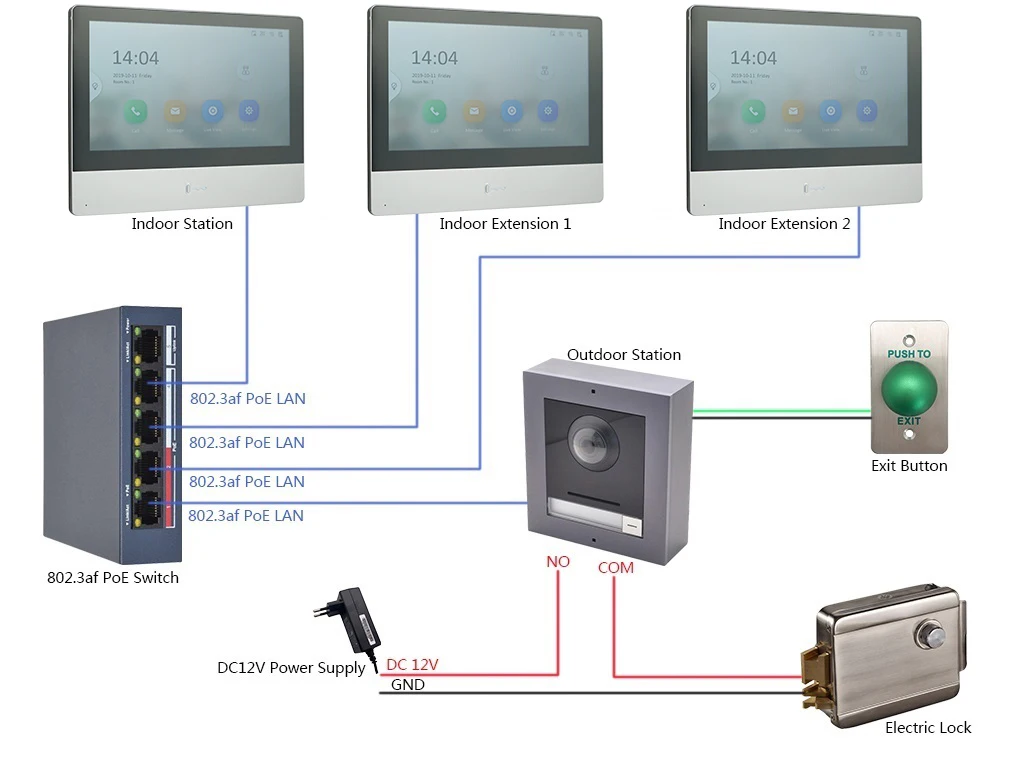 HIK оригинальная международная версия многоязычный DS-KH8350-WTE1 внутренний монитор, 802.3af POE, приложение Hik-подключение, WiFi, видеодомофон