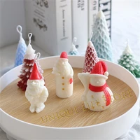 creative christmas hat candle silicone mold diy geometry candle making resin soap mold christmas gifts craft supplies home decor