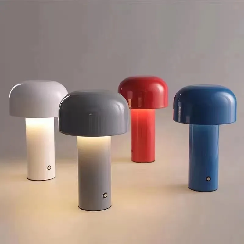 

Italy Bellhop Outdoor Atmosphere Decoration Bedroom Bedside Table Lamp Touch Gift Rechargeable Mushroom Camping Lighting