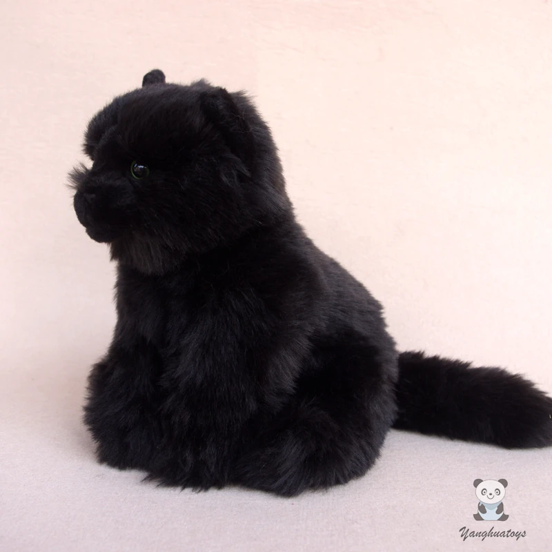 Мягкие животные, игрушка, черный персидский кот, куклы, подарок на день рождения, настоящая жизнь, плюшевые игрушки, магазин
