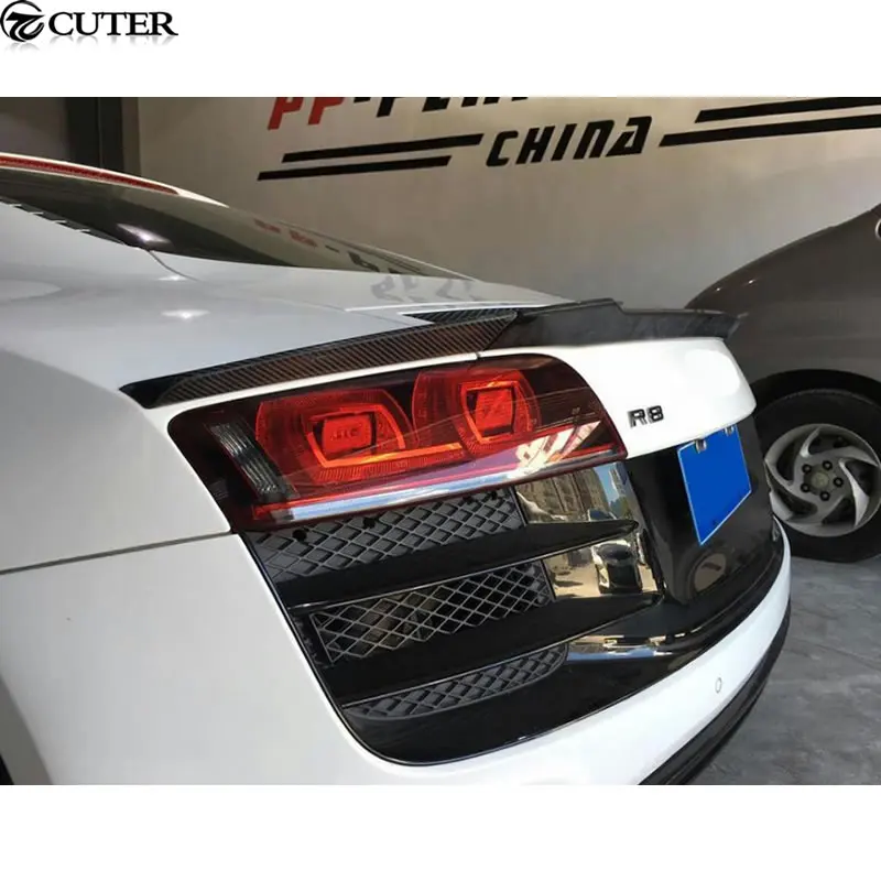 3 шт./компл. R8 Комплект кузова автомобиля задний спойлер из углеродного волокна