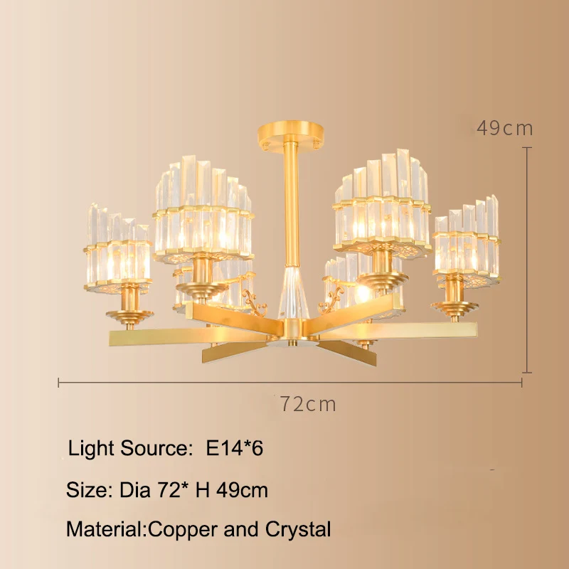 Современная светодиодная Золотая люстра подвесная медная лампа для фойе
