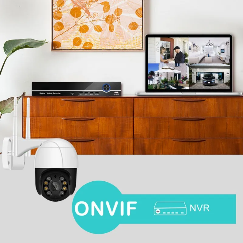 

Wireless Wifi Dome Camera Surveillance Camera Night Vision Waterproof Outdoor PTZ Remote Control Small Body Dual-light