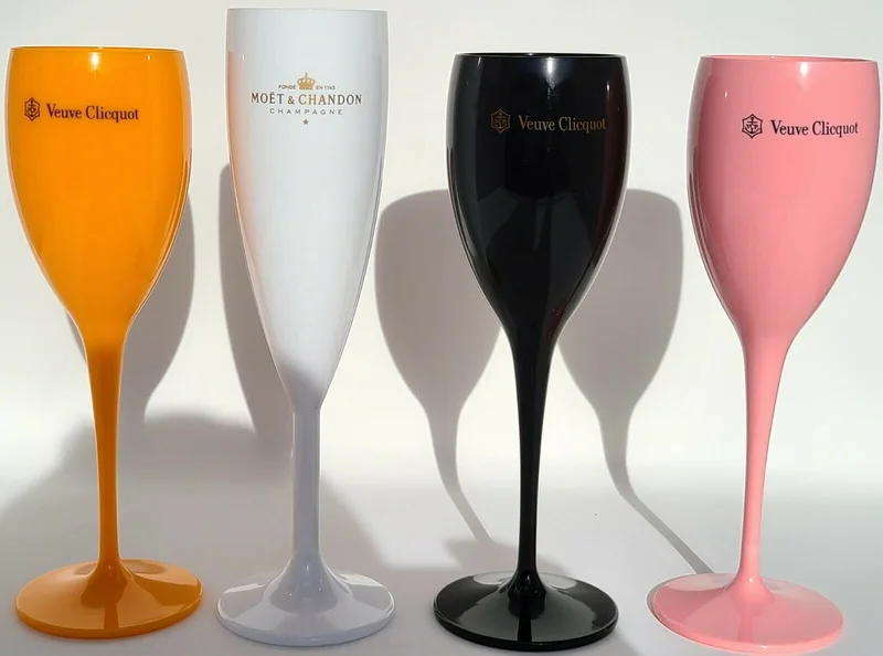 

4pcs Champagne Flutes Cocktail Glass Goblet Whiskey Cups Shots For Party Wedding