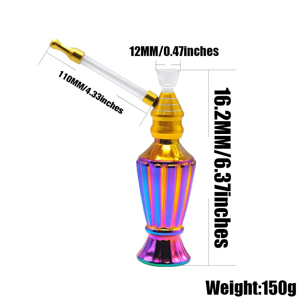 Ослепляющая ваза кальян курительные трубы стеклянная водопроводная труба 120 мм