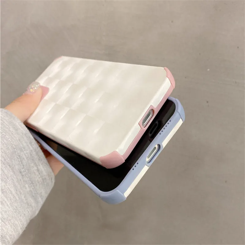 

White 5D Solid Color Shell Coque Phone Cases Protective Shell For iPhone 12 MiNi 11 Pro Max SE 2 XS MAX XR X 8 7 Plus Back Cover