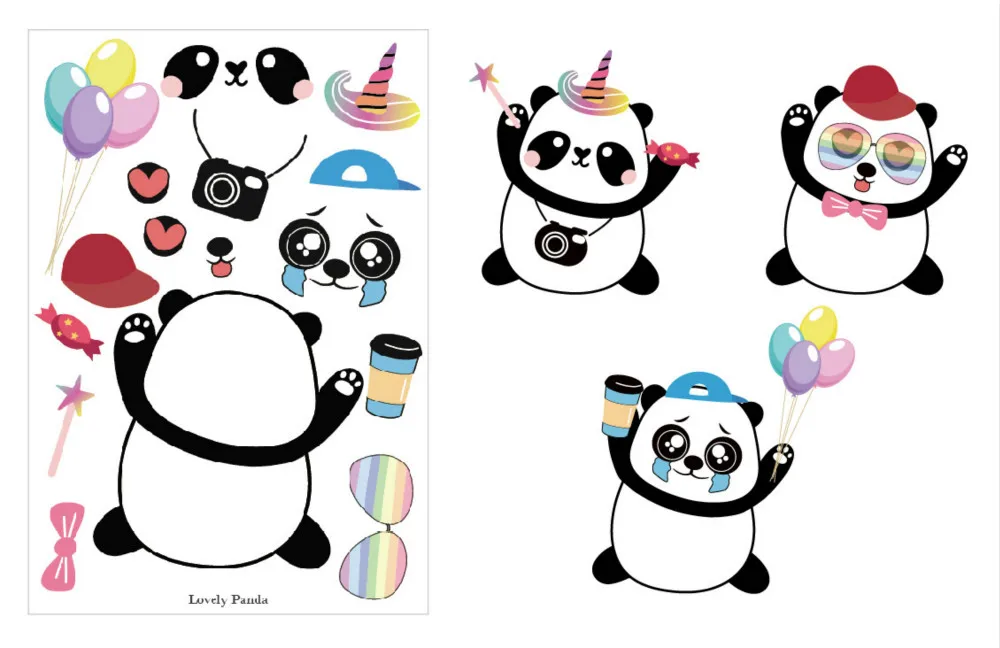 Наклейки для животных Make A Zoo забавные Стикеры рукоделия сделай сам и дизайн их